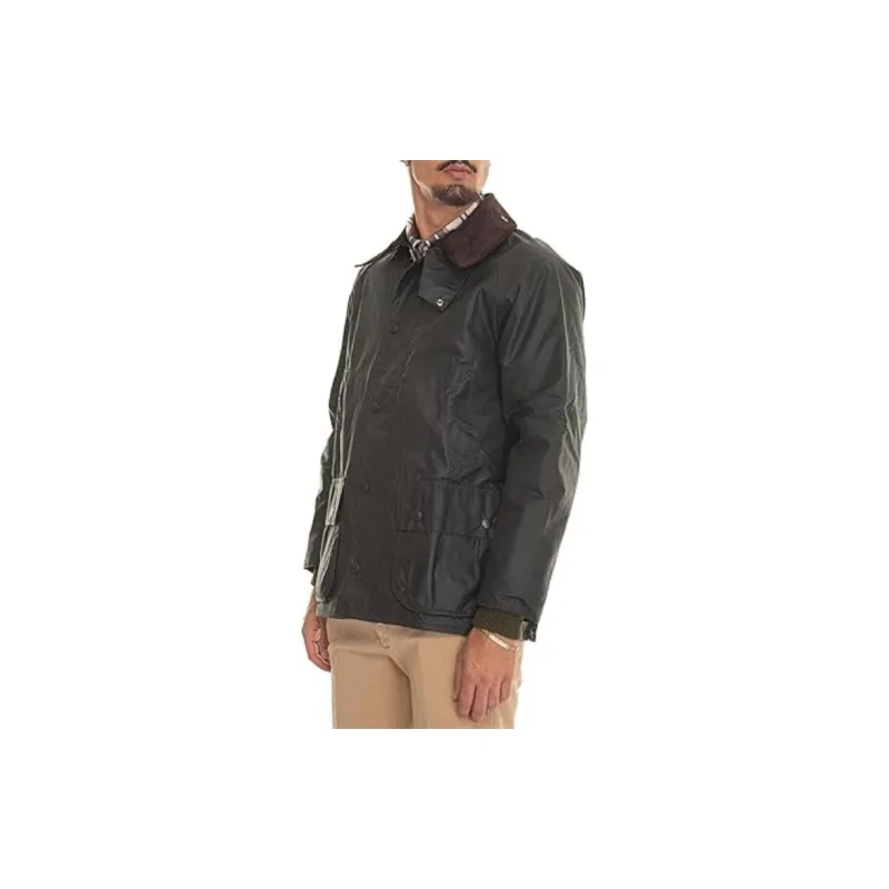 BARBOUR Bedale Wax Collared Jacket-3