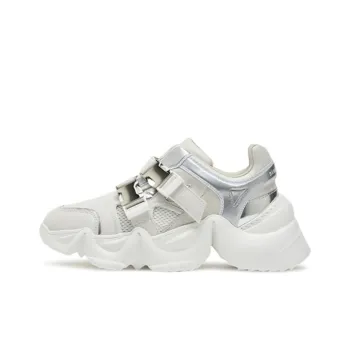 CINDY C ERIC Wear Resistant Low Top Chunky Sneakers Women's White