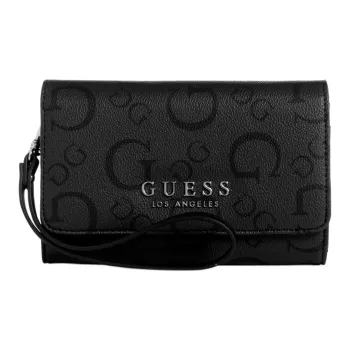 GUESS Coated Canvas Clutch Women's Black