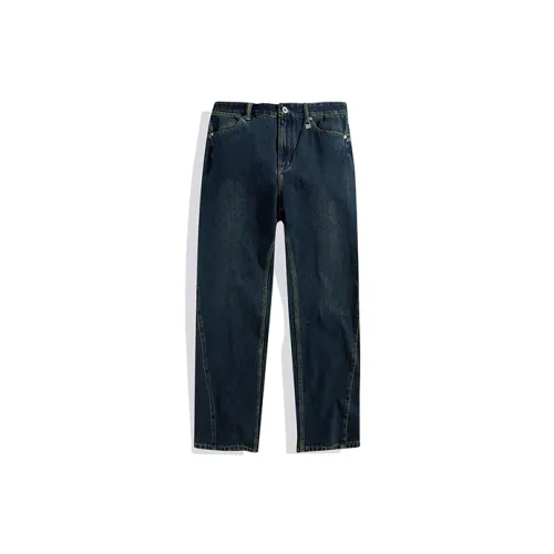 PEACEBIRD MEN Jeans Men Dark Denim Blue, First Batch