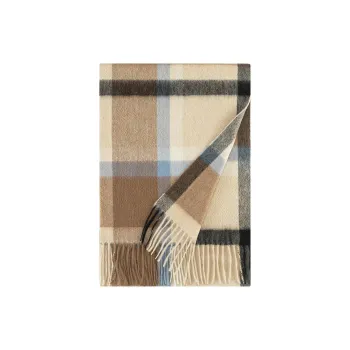 Shanghai Story 100% Cashmere Knit Scarves Men's Dark Red Stripes Gift Box Set