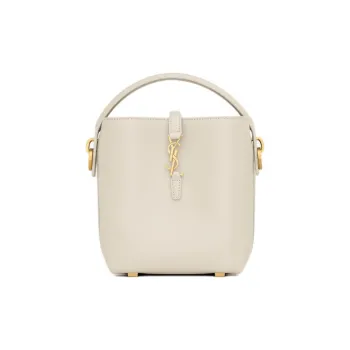 SAINT LAURENT Leather Handbag Mini Women's Ecru