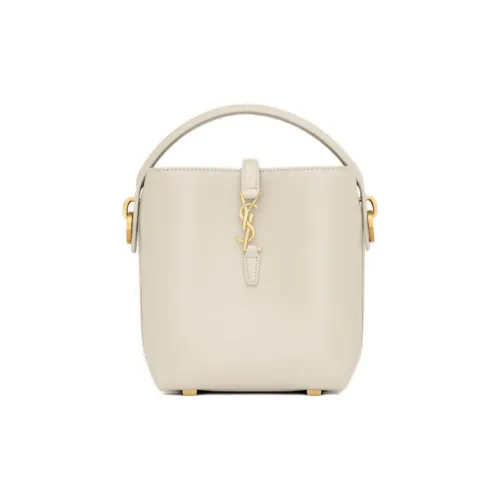 SAINT LAURENT Leather Handbag Mini Women's Ecru