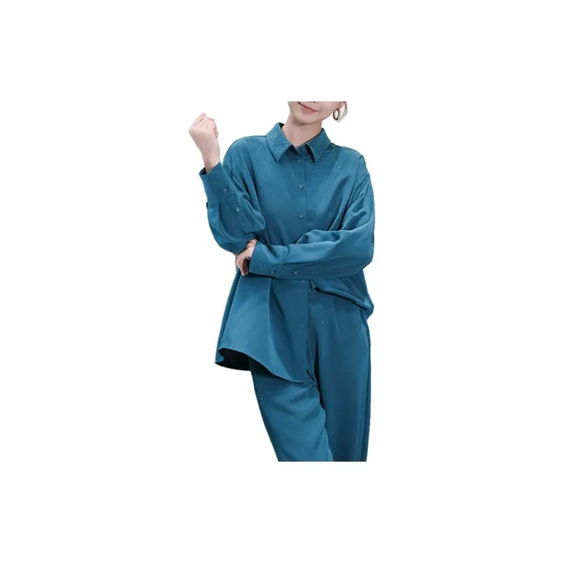 BESIONIA FW24 Shirt Women's Peacock Blue-2