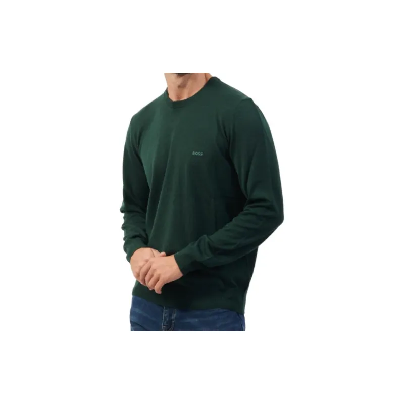 HUGO BOSS Logo Embroidered Crewneck Jumper-2