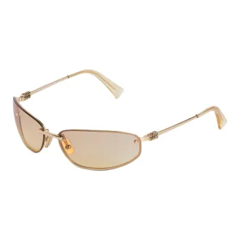 MIU MIU Metal Rectangular Sunglasses Unisex Steel Gray