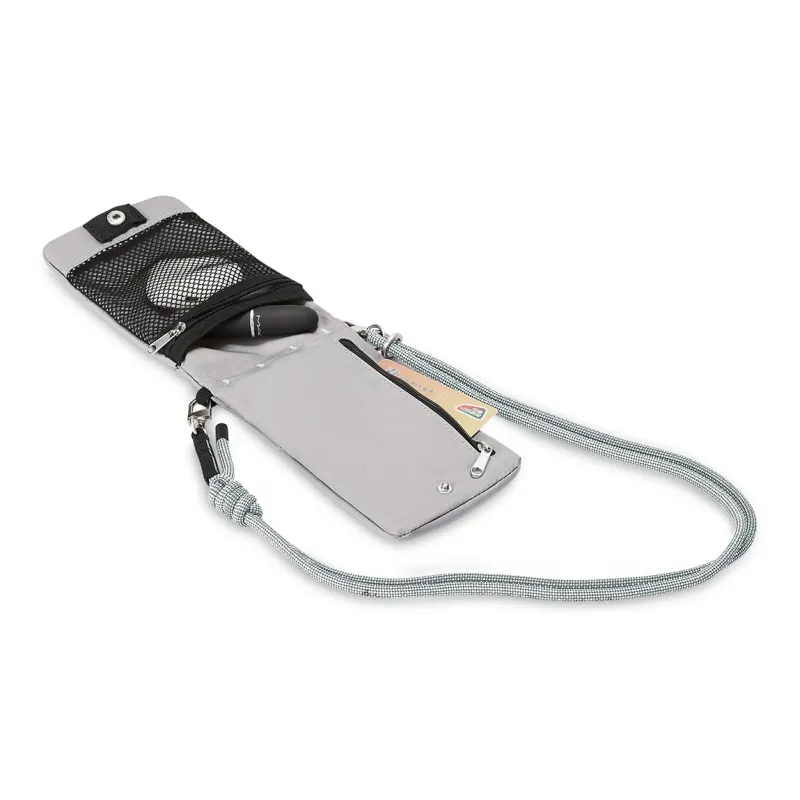 MYD Polyamide Cell Phone Pouch With Passport Holder And Crossbody Bag Unisex Blackberry/Coconut Grey/Mango Yellow-3