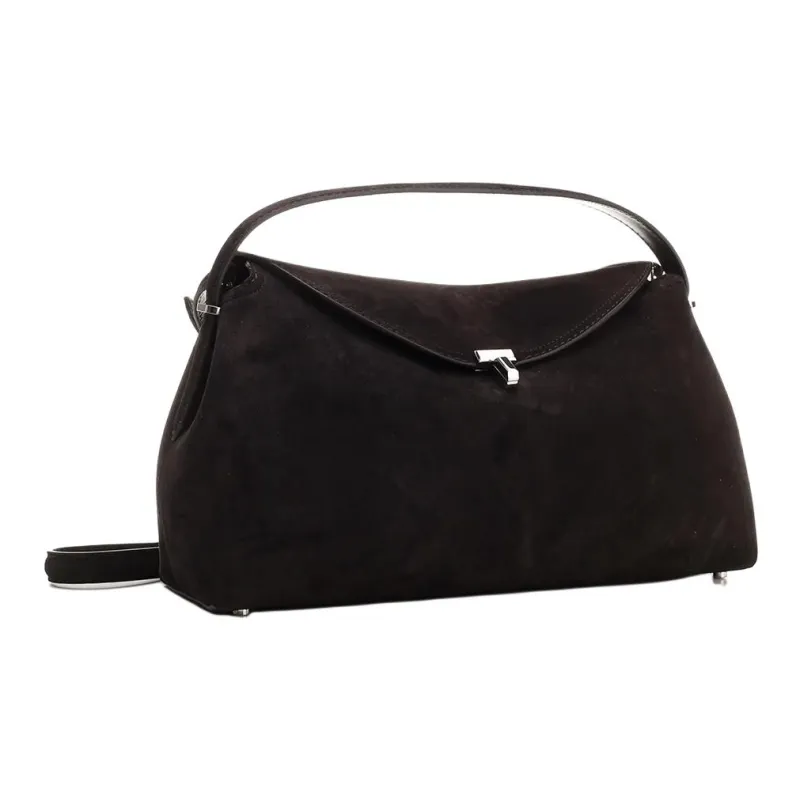 TOTEME Cow Leather Shoulder Bag, Crossbody Bag, Handbag Women's Dark Brown-1