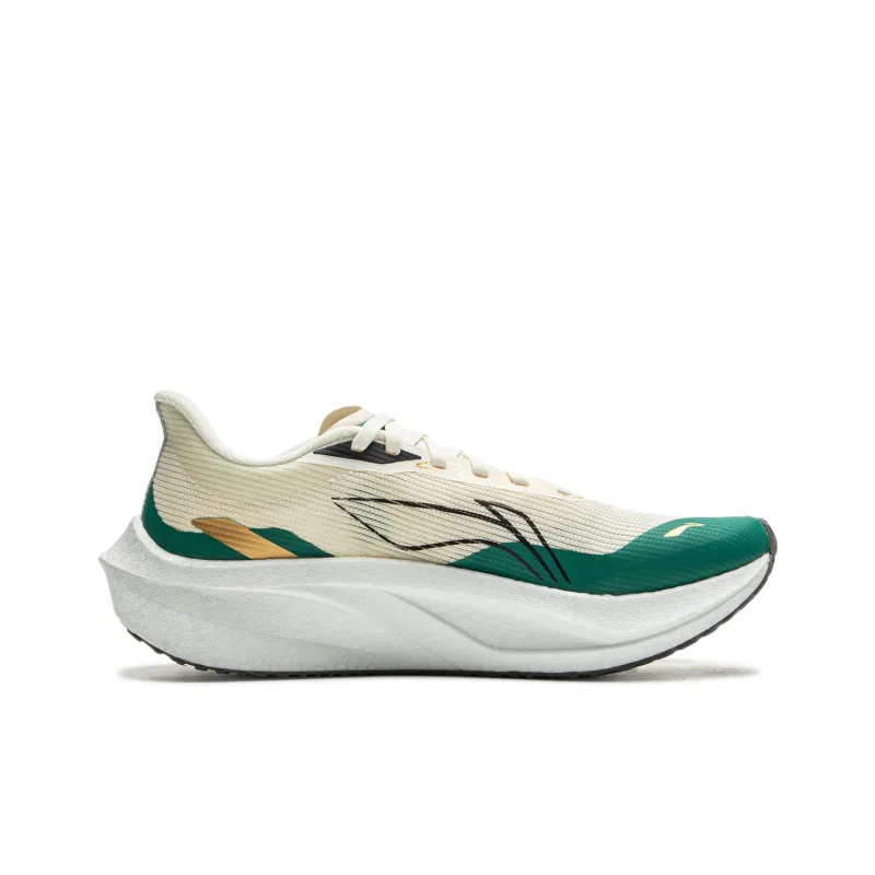 LINING Feidian 4 Challenger Running Shoes Women's Low Top Beige Green-1