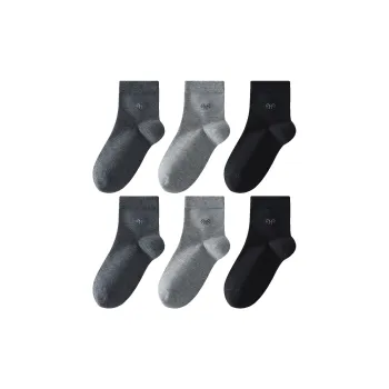 H YXIANG Mid Calf Socks Men's 6 Pack