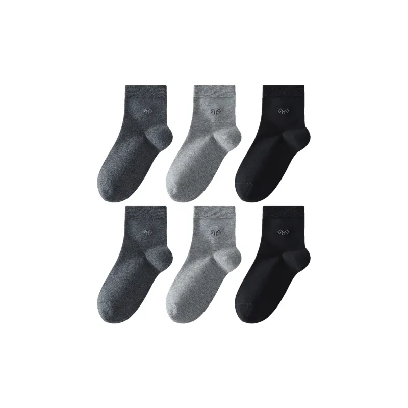 H YXIANG Mid Calf Socks Men's 6 Pack-0