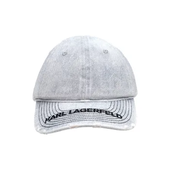 KARL LAGERFELD Cotton Baseball Caps Unisex Denim Blue