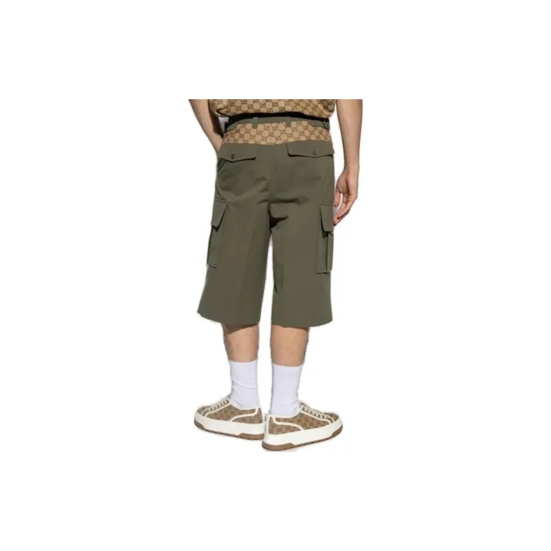 GUCCI Logo Detailed Cargo Shorts-2