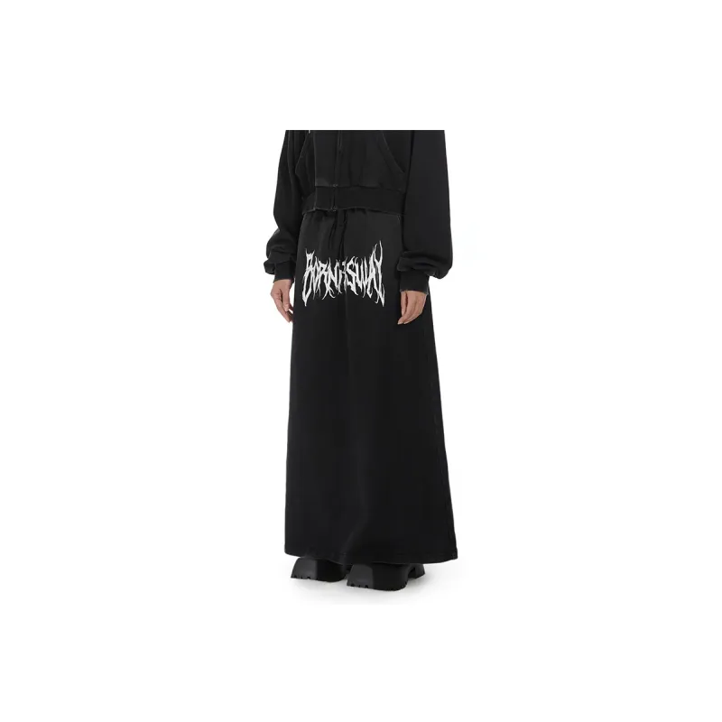 BTW Casual Long Skirts Women's Black-10