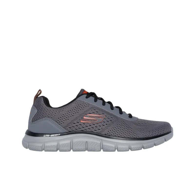 Skechers Track Slip Resistant Lightweight Abrasion Resistant Low Top Running Shoes Men's Gray-1