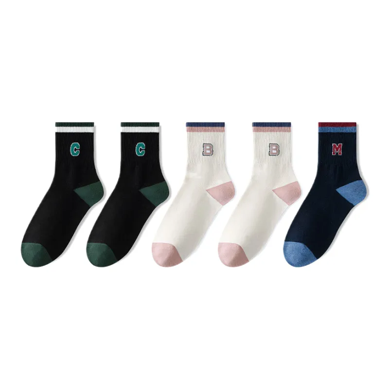 Lan Miao Mid Calf Socks Women's 5 Pack-3
