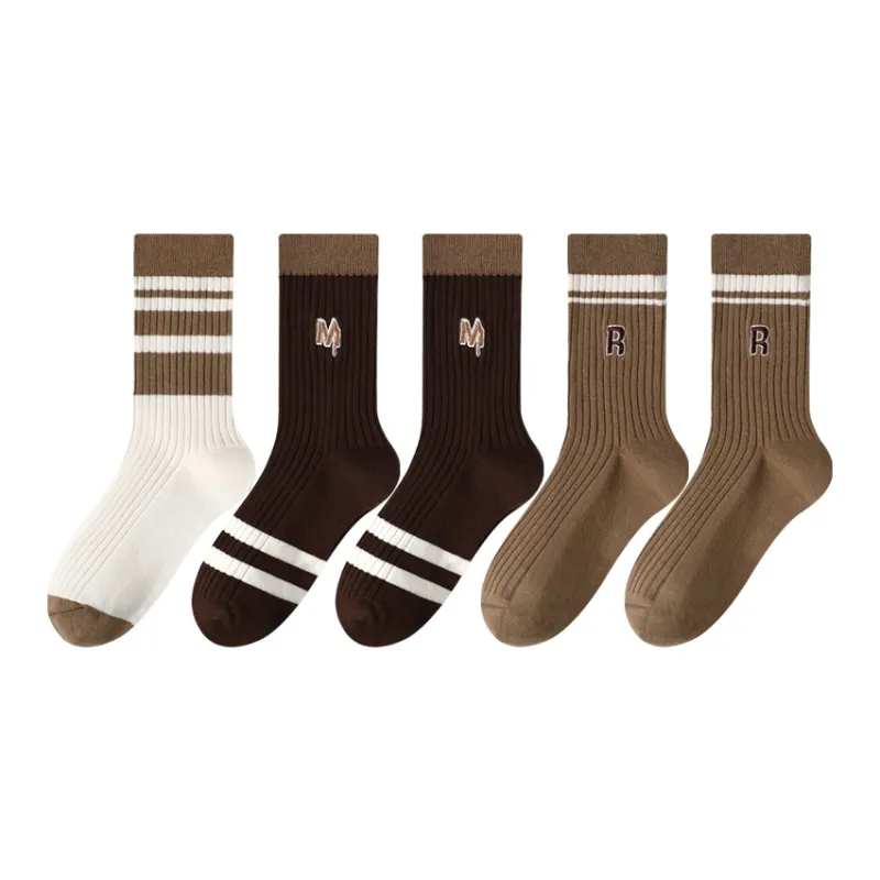 MIIOW Mid Calf Socks Unisex 5 Pack-5
