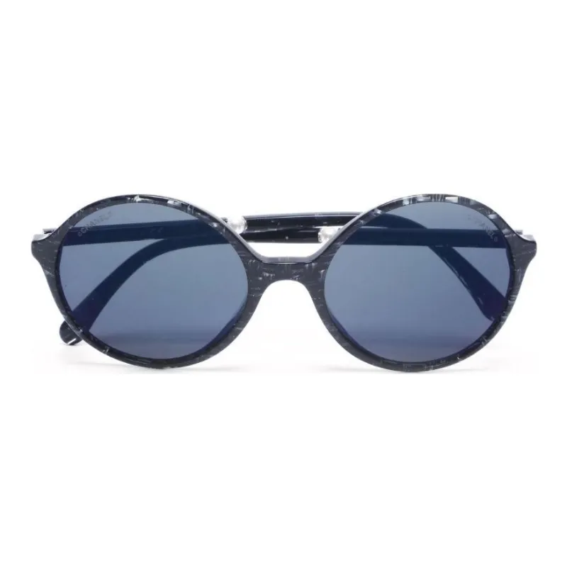 CHANEL 2000s Marbled Sunglasses-1