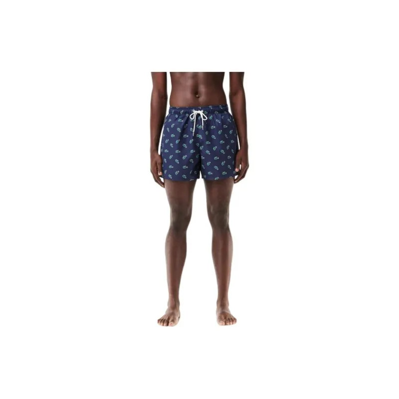 LACOSTE Crocodile print Drawstring Swim Shorts-3