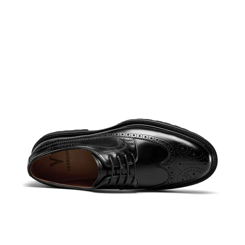 YEARCON Men's Casual Shoes Men Low Top Coffee-2