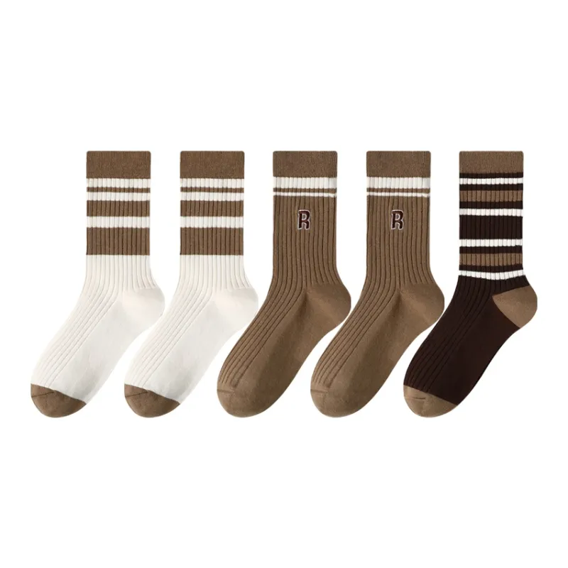 MIIOW Mid Calf Socks Unisex 5 Pack-2