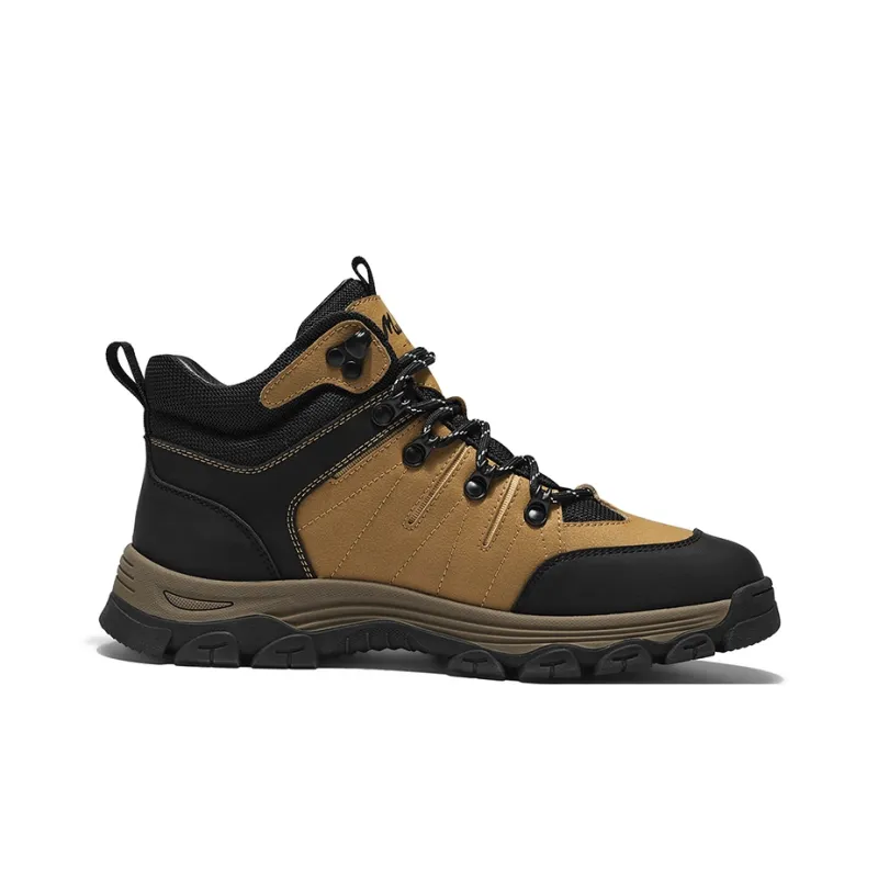 Mulinsen Hiking / Trekking Shoes Men High Top Brown/Black-2
