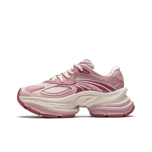 Anta Anti Slip Wear Resistant Low Top Chunky Sneakers Women's Pink