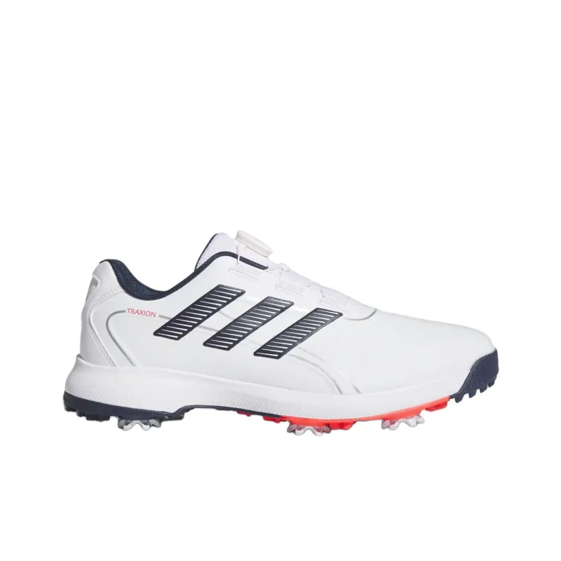 Adidas Traxion Anti-Slip Wear-Resistant Low-Top Golf Shoes Men's White-1