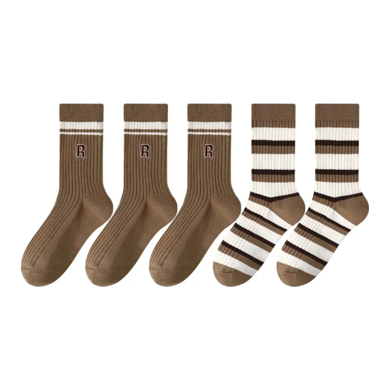 MIIOW Mid Calf Socks Unisex 5 Pack-9