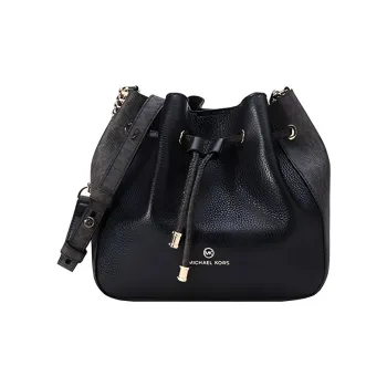 MICHAEL KORS Phoebe Artificial Leather Bucket Bags Crossbody Bag, Shoulder Bag Women's Black