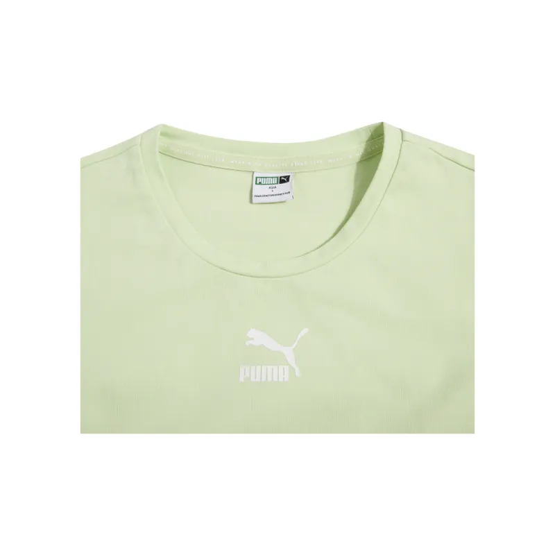 PUMA Mercedes Crop Tops Women's Light Green-5
