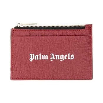 PALM ANGELS Caviar Zipped Cardholder