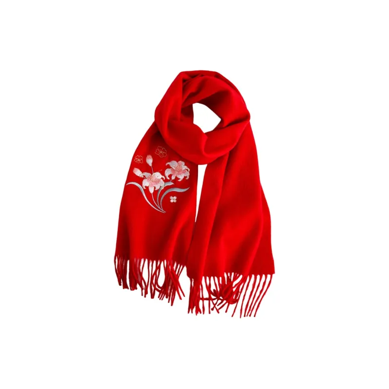 Hang Silk Road 100% Sheep Wool Knit Scarves Women's-5