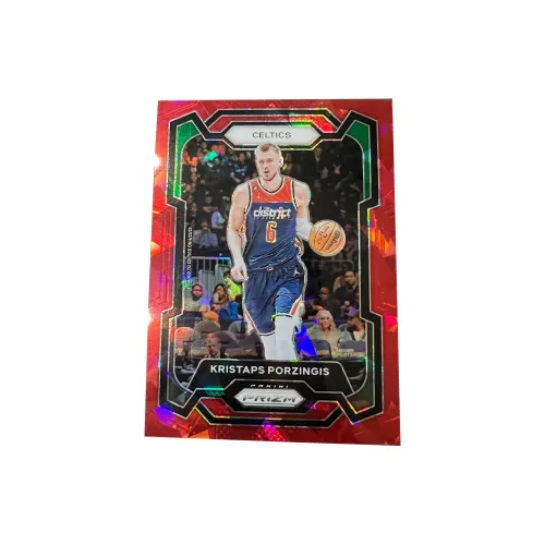 PANINI Celtics Team Porzingis Unicorn Prizm Collection Red Crush Player Card Rare Card Sports Cards 1 Pc