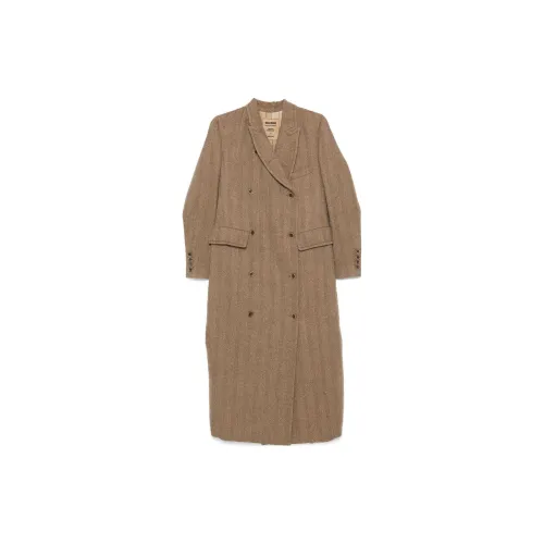 UMA WANG Coats Women's Camel Brown