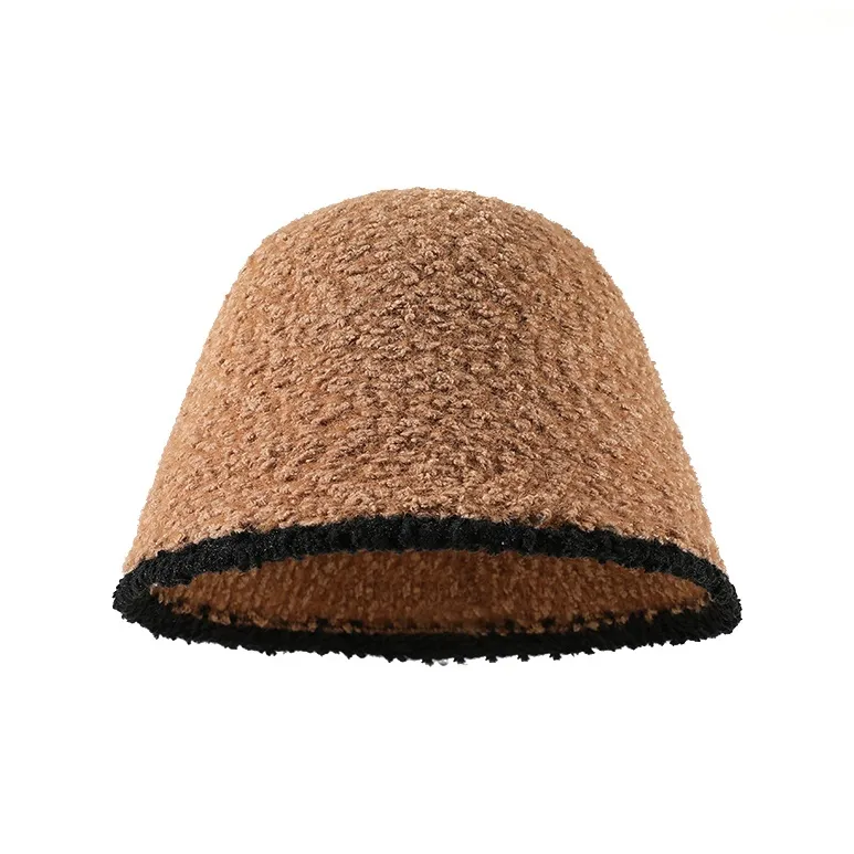 15 MINS Polyester Bucket Hats Unisex Black Ecru Khaki Black Lace Trim Khaki White Lace Trim-5