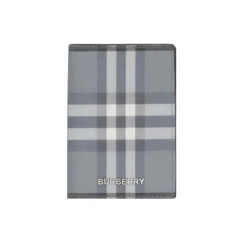 Burberry Vintage Check Folding Card Case 4 Card Slot Storm Grey Check