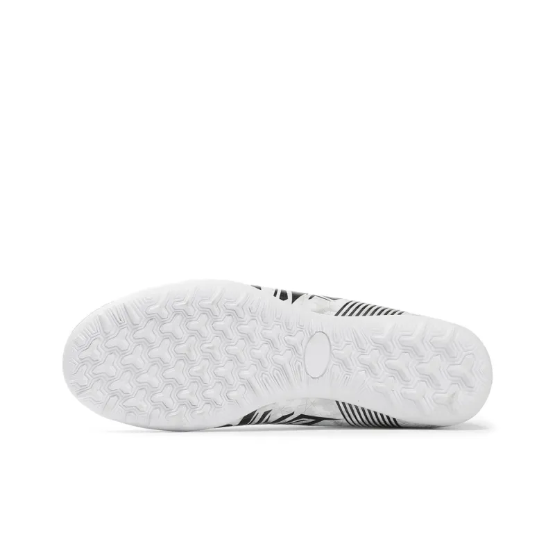 Kuding Soccer Shoes Unisex Mid Top Black/White/Blue-17