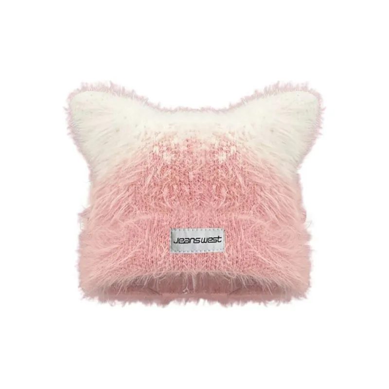 JEANSWEST Mink Fur Beanies Unisex-3