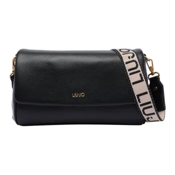 LIU·JO Polyester Crossbody Shoulder Bag Medium Size Women's Black