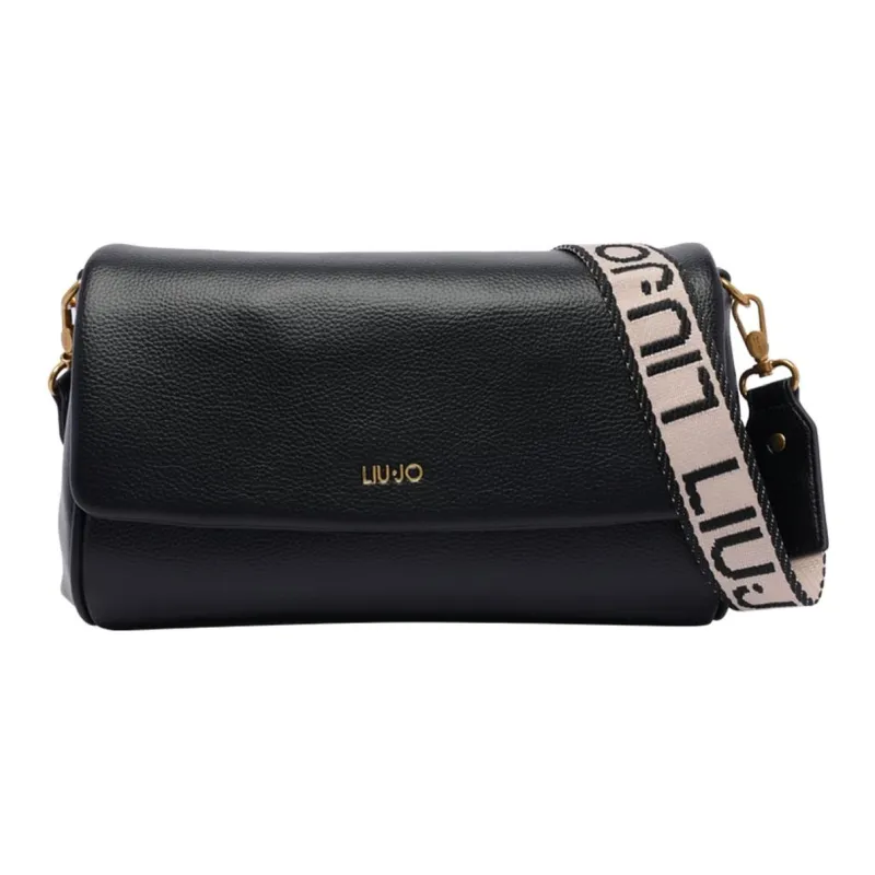 LIU·JO Polyester Crossbody Shoulder Bag Medium Size Women's Black-0