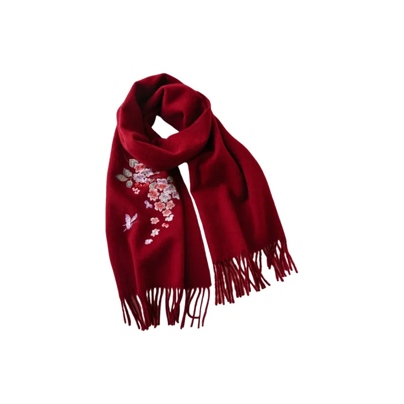 Hang Silk Road Sheep Wool Knit Scarves Women's-4