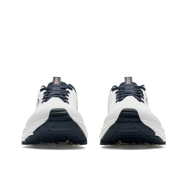 XTEP Comfortably Slip Resistant Coverage Rebound Low Top Casual Running Shoes Men's White Blue-4