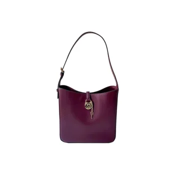 MICHAEL KORS Lyra Leather Bucket Bags Crossbody Bag, Shoulder Bag Women's Burgundy