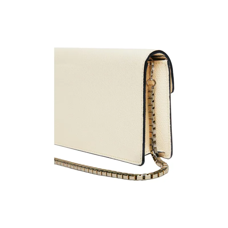Valextra Iside Calfskin One Shoulder Crossbody Clutch Women's Beige-3