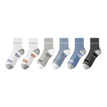 H-YXIANG Mid-Calf Socks Men's 6 Pack