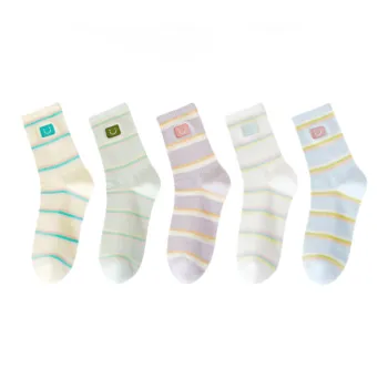 Lan Miao Mid Calf Socks Women's 5 Pack