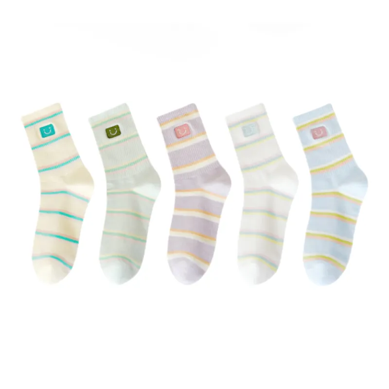 Lan Miao Mid Calf Socks Women's 5 Pack-0