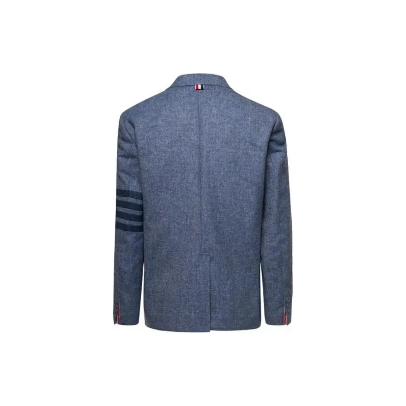 THOM BROWNE Stripe Detailed Single Breasted Tailored Blazer-1