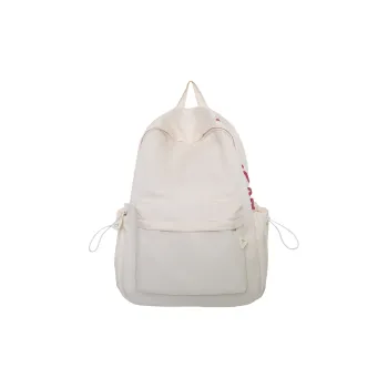 BAODIDAISHU Nylon Backpack Regular Unisex White/Black/Yellow/Blue/Pink